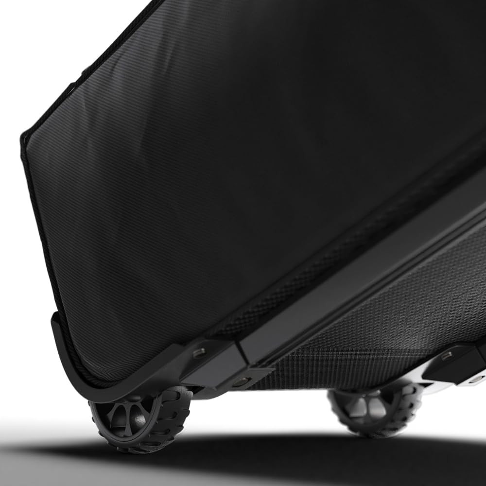 Athletico Rolling Double Ski Bag - Padded with Wheels One Size, Black