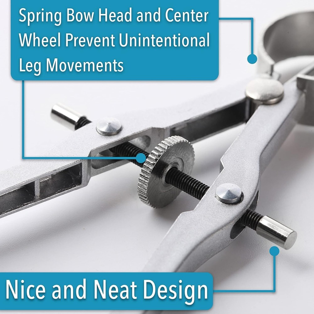 High-Quality Compass Drawing Tool - Creates Circles Up to 8 Inches Diameter