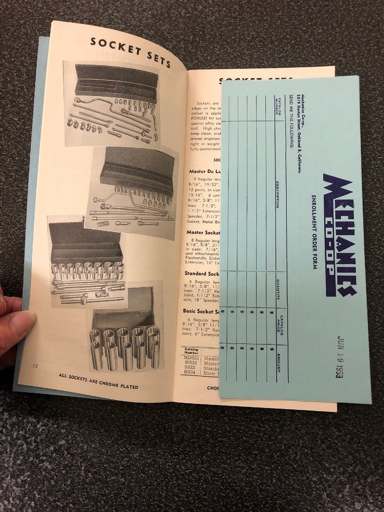 1953 Mechanics Co-Op TOOL CATALOG
