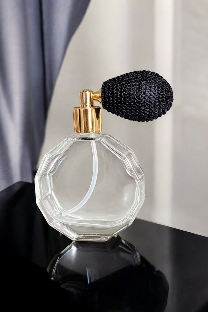 Essential Atomizer Co. Dodecagon 50ml perfume atomizer & black pump - Boxed