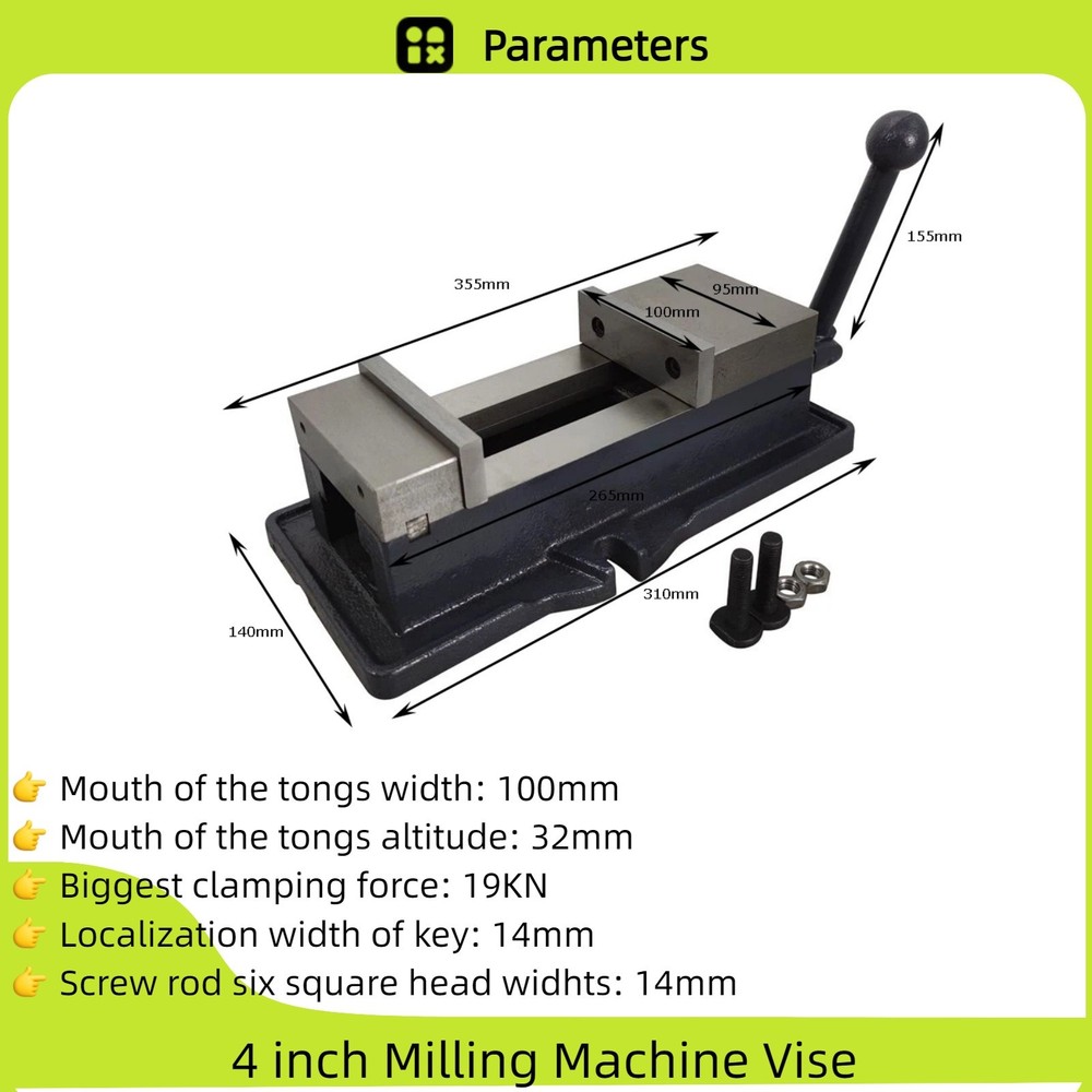4 inch Milling Machine Vise Precision Bench Vice Clamping Tool
