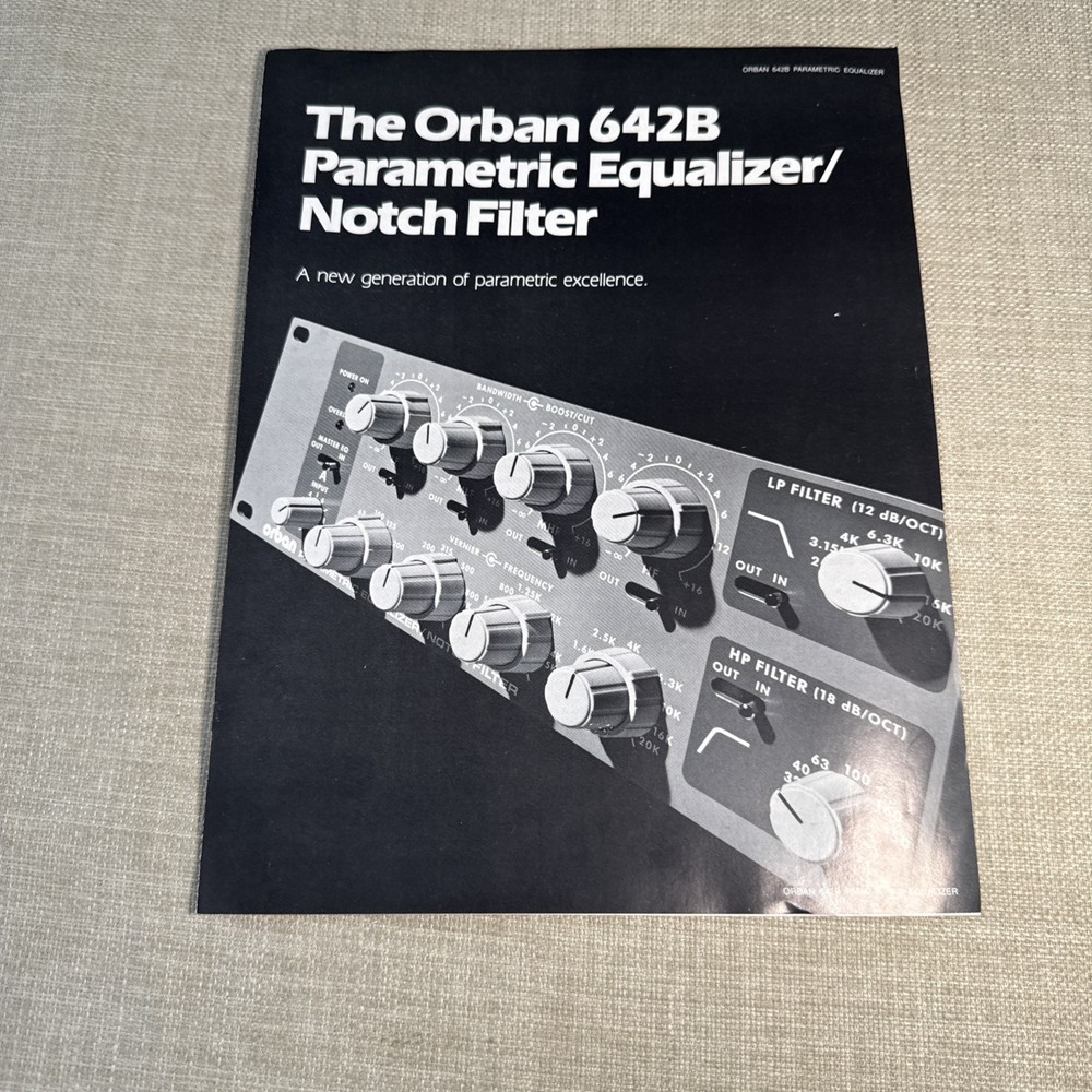 Orban 642B, Stereo 4 Band Parametric Equalizer, Sales Promotion Document