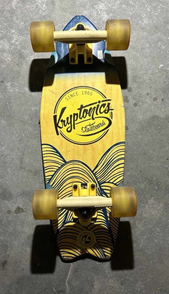 Kryptonics Complete Cruiser Skateboard 23" Wide Mini Wheels USED