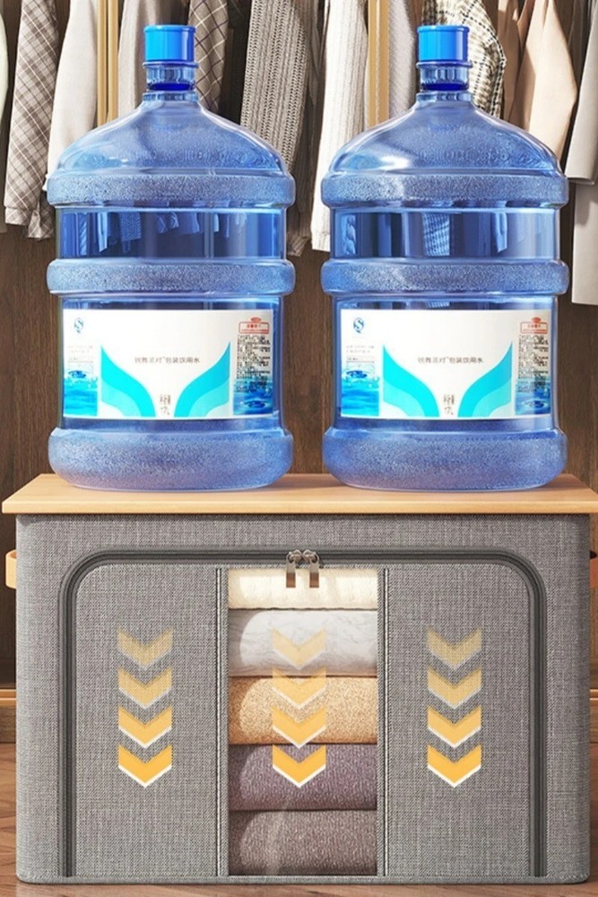 Stackable Foldable Fabric Storage Bins with metal frame and handle - 2pk