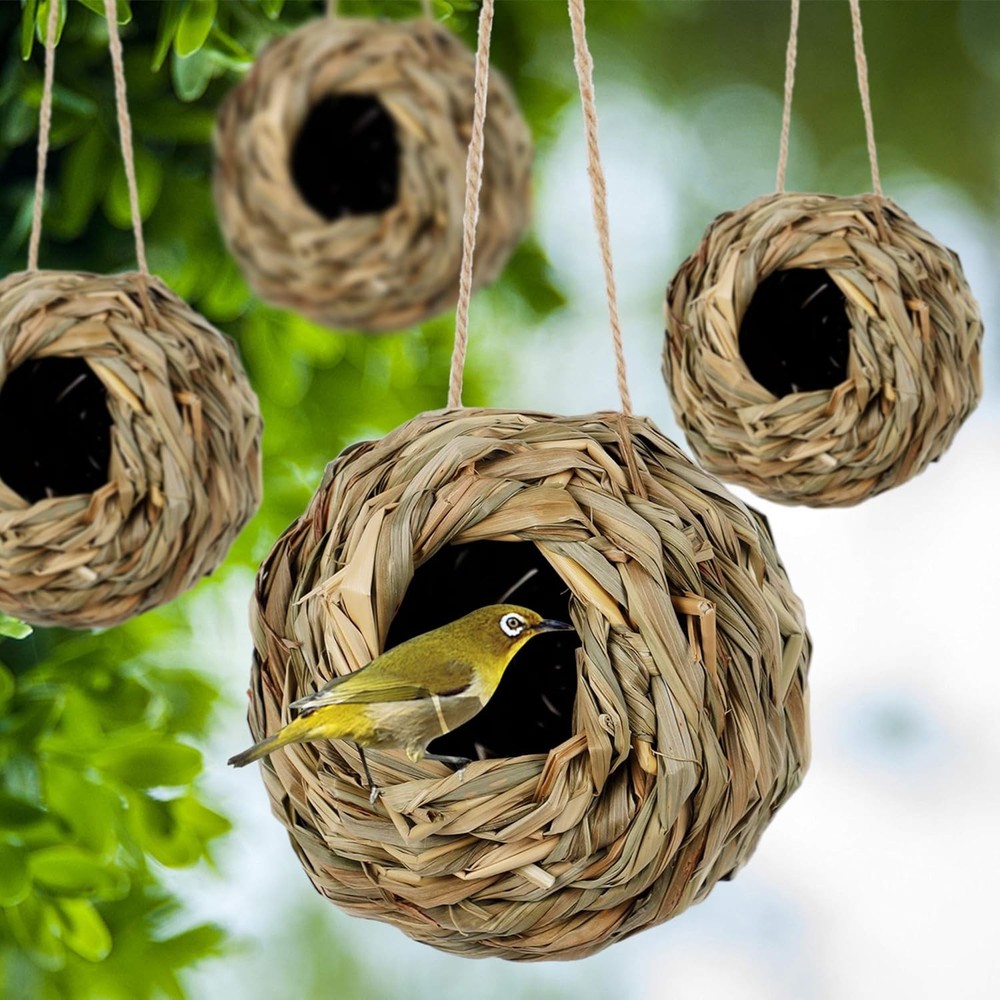 NEW,4 Pack Hanging Bird Nest House