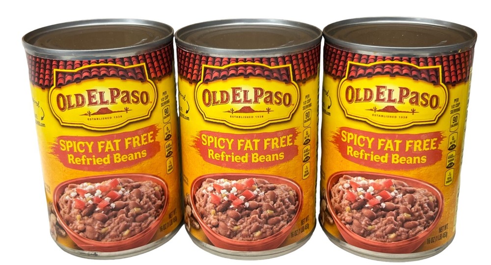 Old El Paso Spicy Fat Free Refried Beans 16 oz (3 Pack)