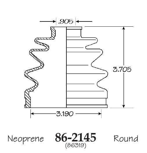 Inner & Outer CV Axle Boot for Isuzu Trooper 4WD Front 1995-2002