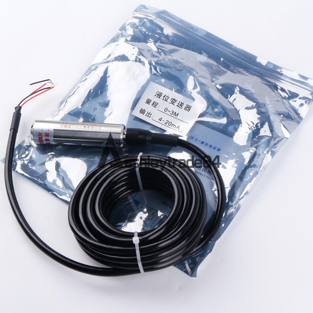 4-20MA Water Level Transmitter Liquid Level Transducer Sensor 1-10M Cable