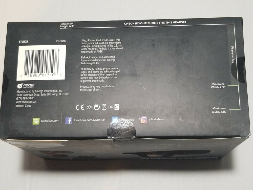 Utopia ReTrak 360 Degree 3D VR Headset Bundle Bluetooth Earbuds & Controller NIB