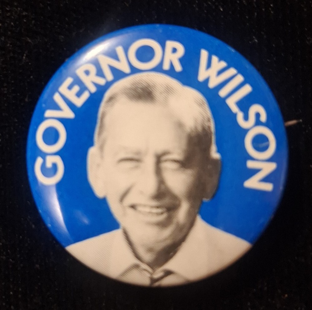 1973 MALCOM WILSON Governor "Governor Wilson" NY 7/8" Vintage Pinback Button