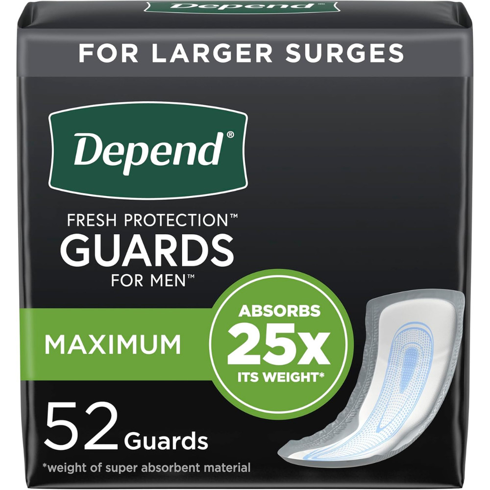 Depend Incontinence Guards/Incontinence Pad for Men/Bladder Control Pads Maximum