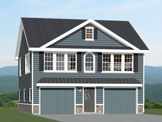 30x32 House -- 2 bedroom 1.5 Bath -- 961 sqft -- PDF Floor Plan -- Model 1