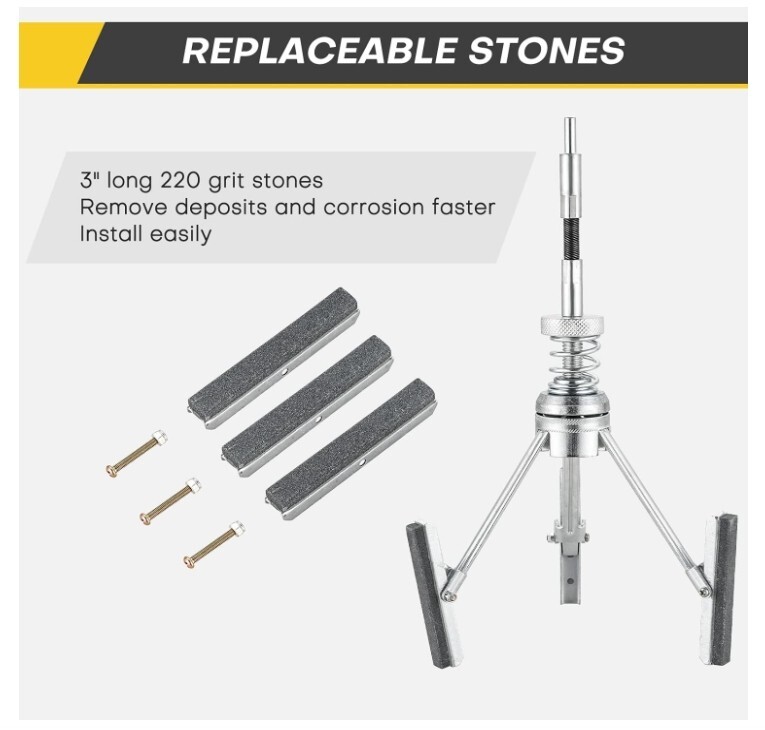 Engine Cylinder Hone Tool | 2" to 7" Diameter Adjustable Deglazer with Extra 3