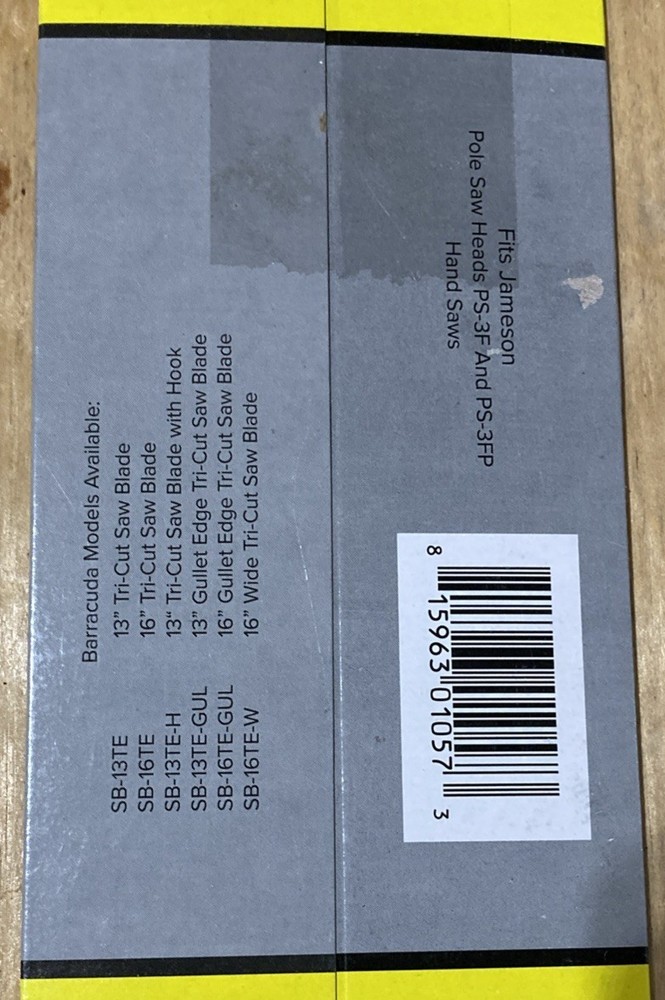 Jameson Tri-Cut 16" Barracuda Replacement Saw Blade Curved Pull Stroke Chrome