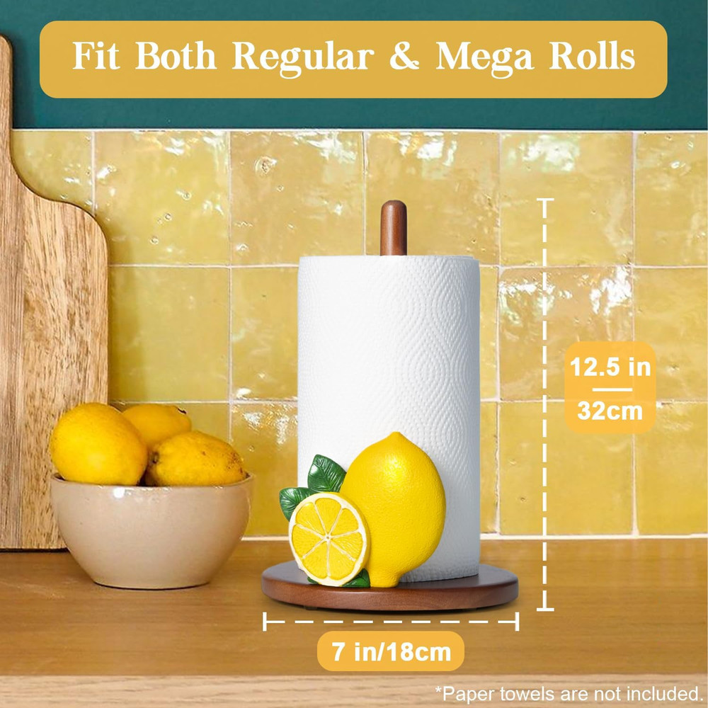 Lemon Paper Towel Holder - Lemon Kitchen Decor and Accessories Yellow Kitchen De