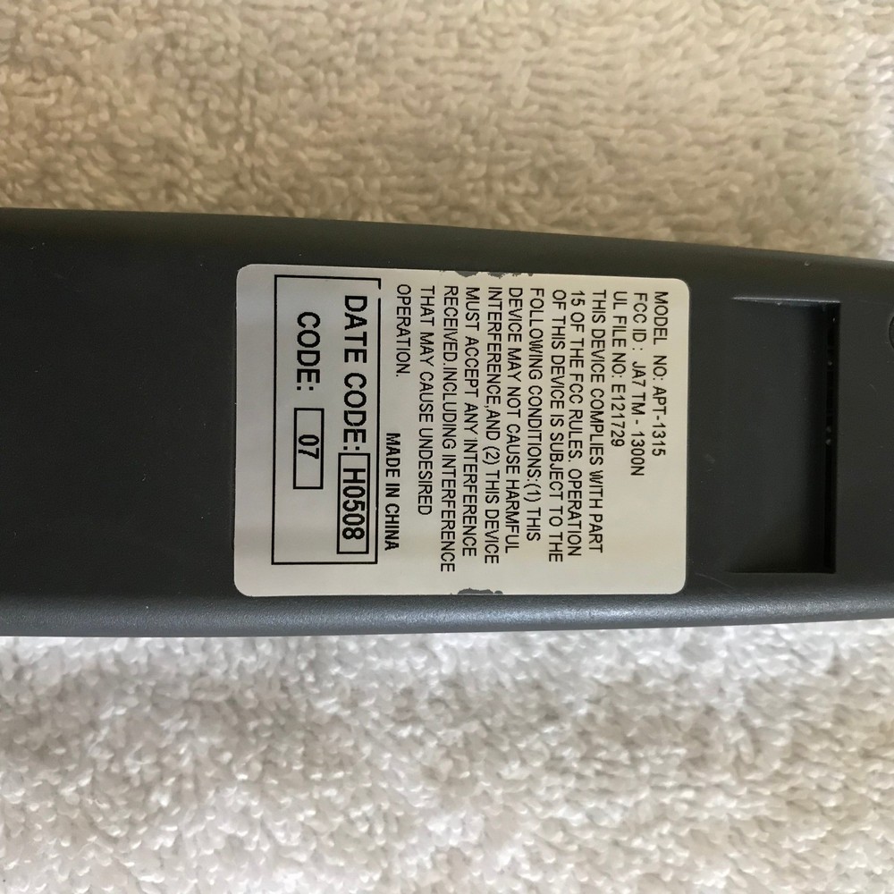 Dimplex Fireplace Remote Control APT-1315 ON OFF