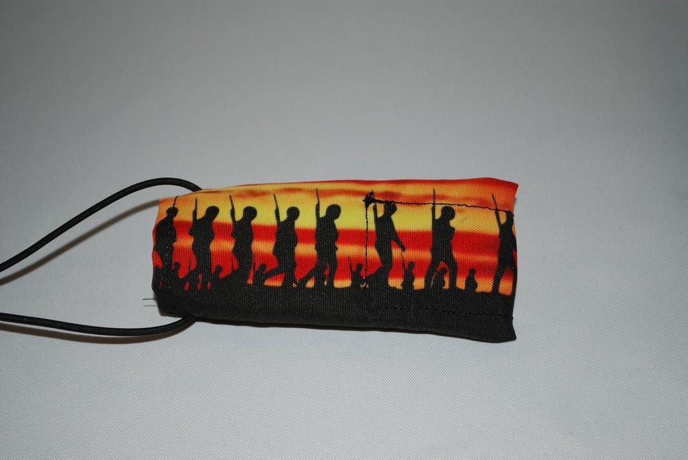 Setting Sun Soldier Silhouette Barrel cover