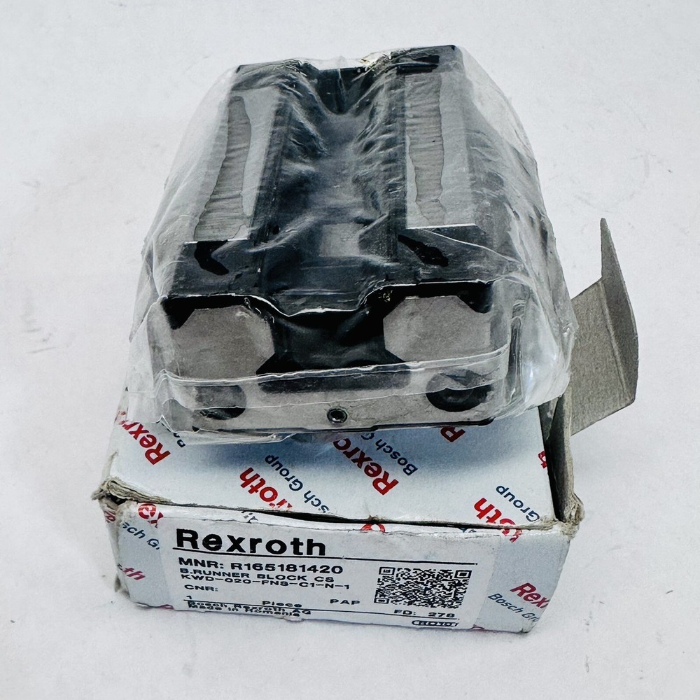 REXROTH LINEAR GUIDE CARRIAGE R165181420 B. RUNNER BLOCK CS
