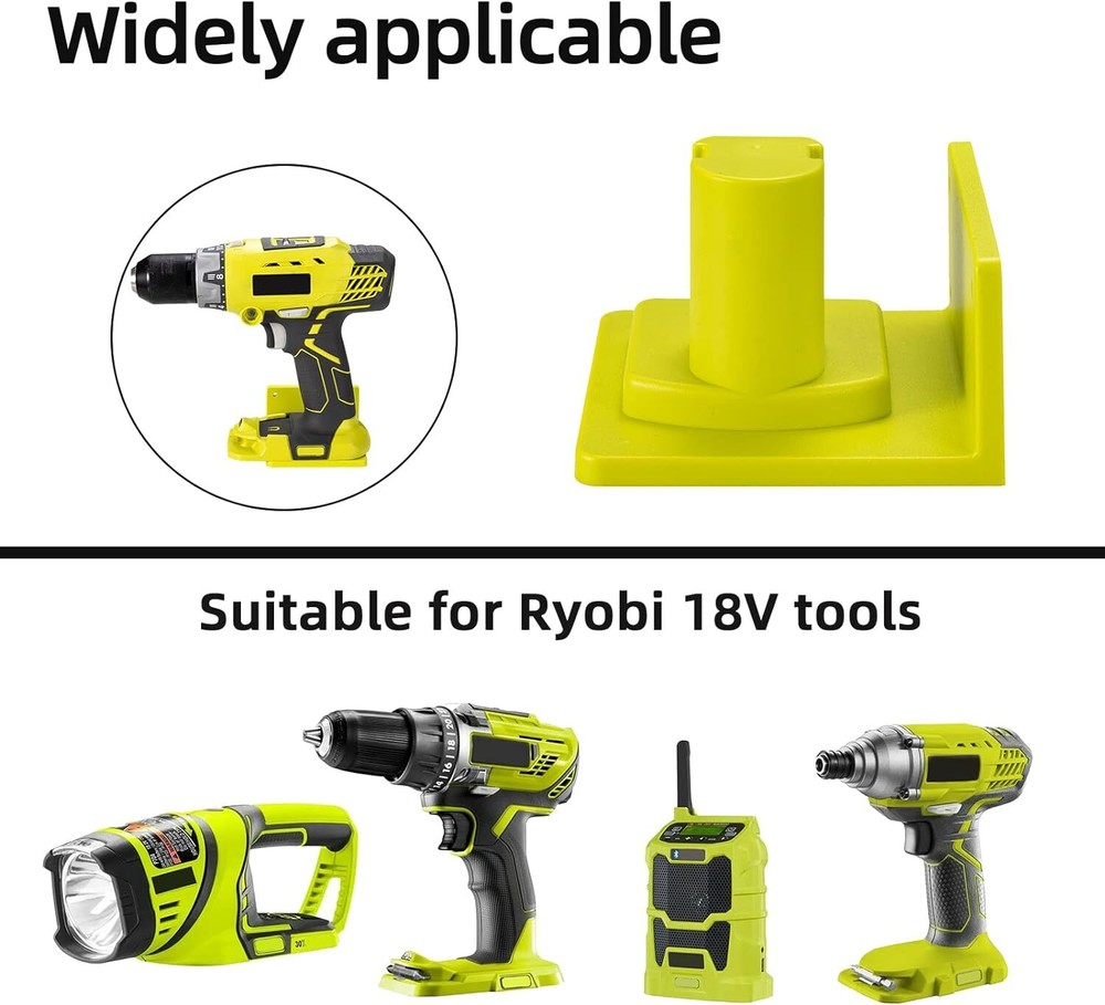 5 Packs Tool Holder Dock Mount for Ryobi 18V Drill Tools Holder Hanger