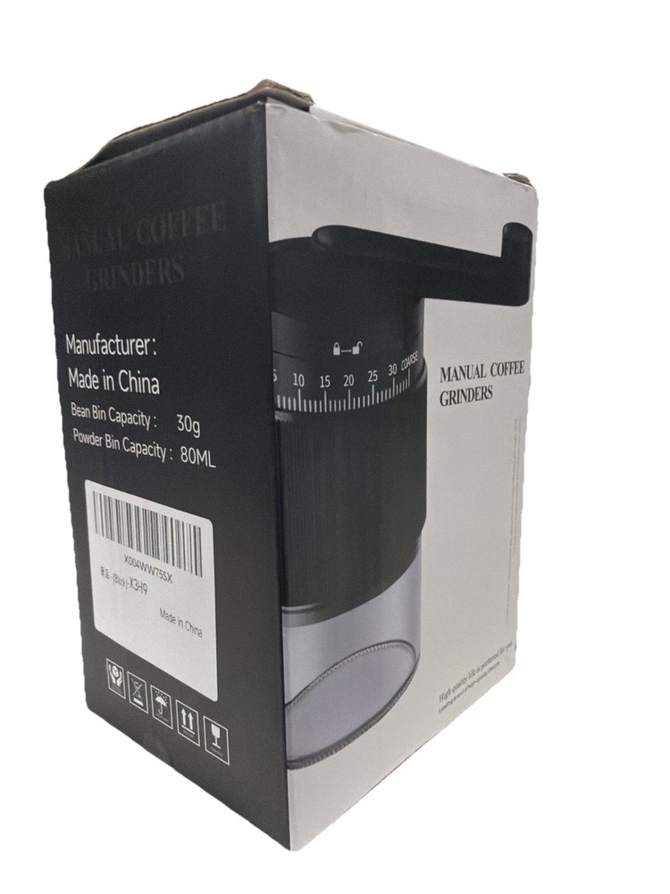 Manual Coffee Grinder with Ceramic Burr, 30g Capacity Adjustable Settings NOB