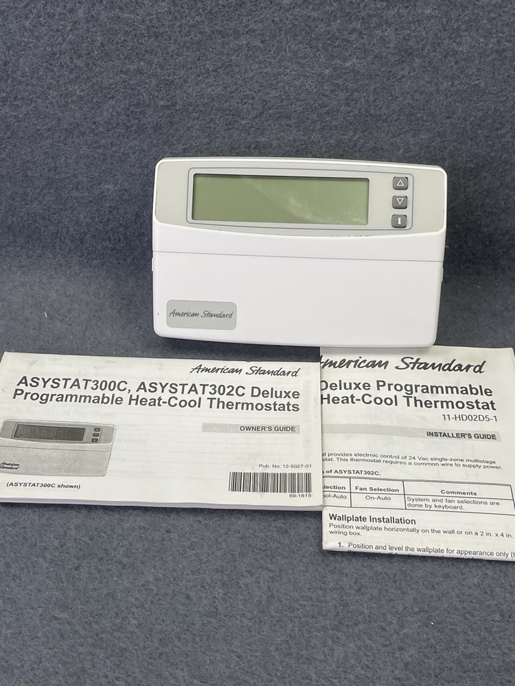 American Standard ASYSTAT302C Deluxe Programmable Heat-Cool Thermostat