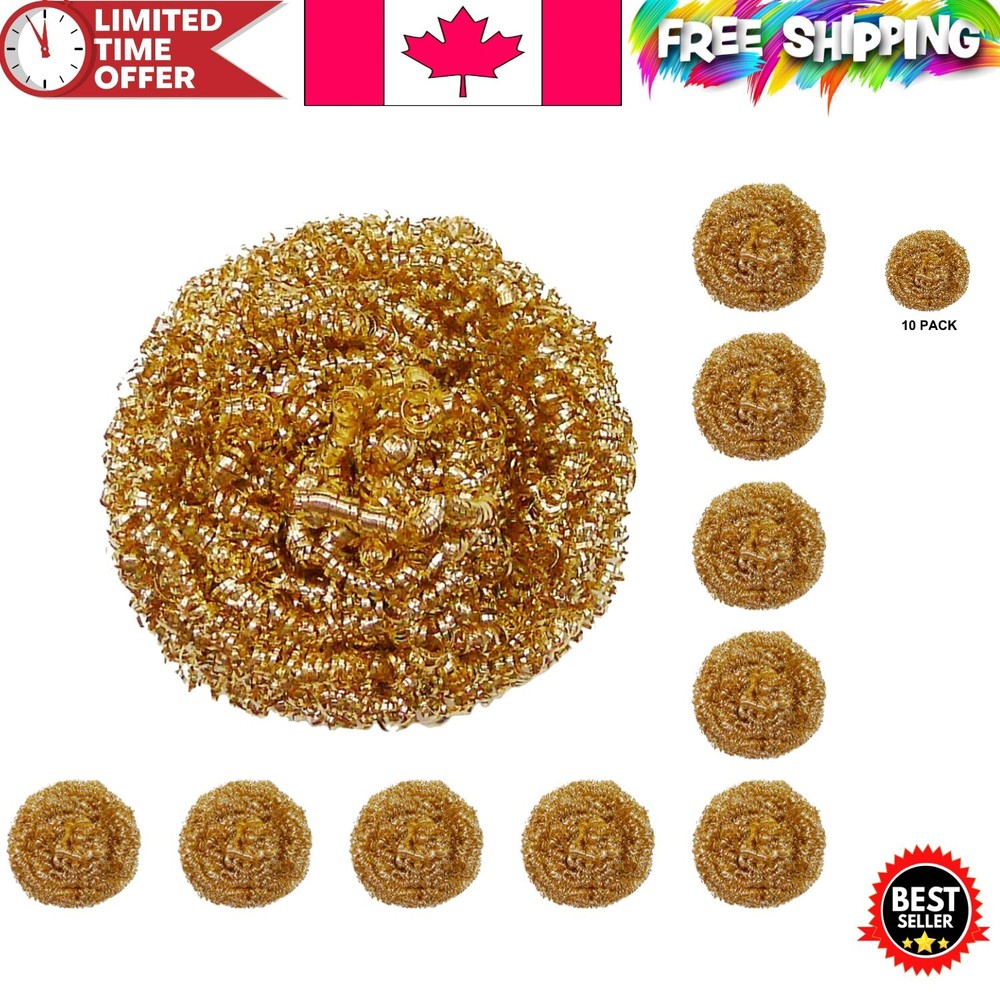 10 Pack Interchangeable Brass Curls for Efficient Soldering Tip Cleaning