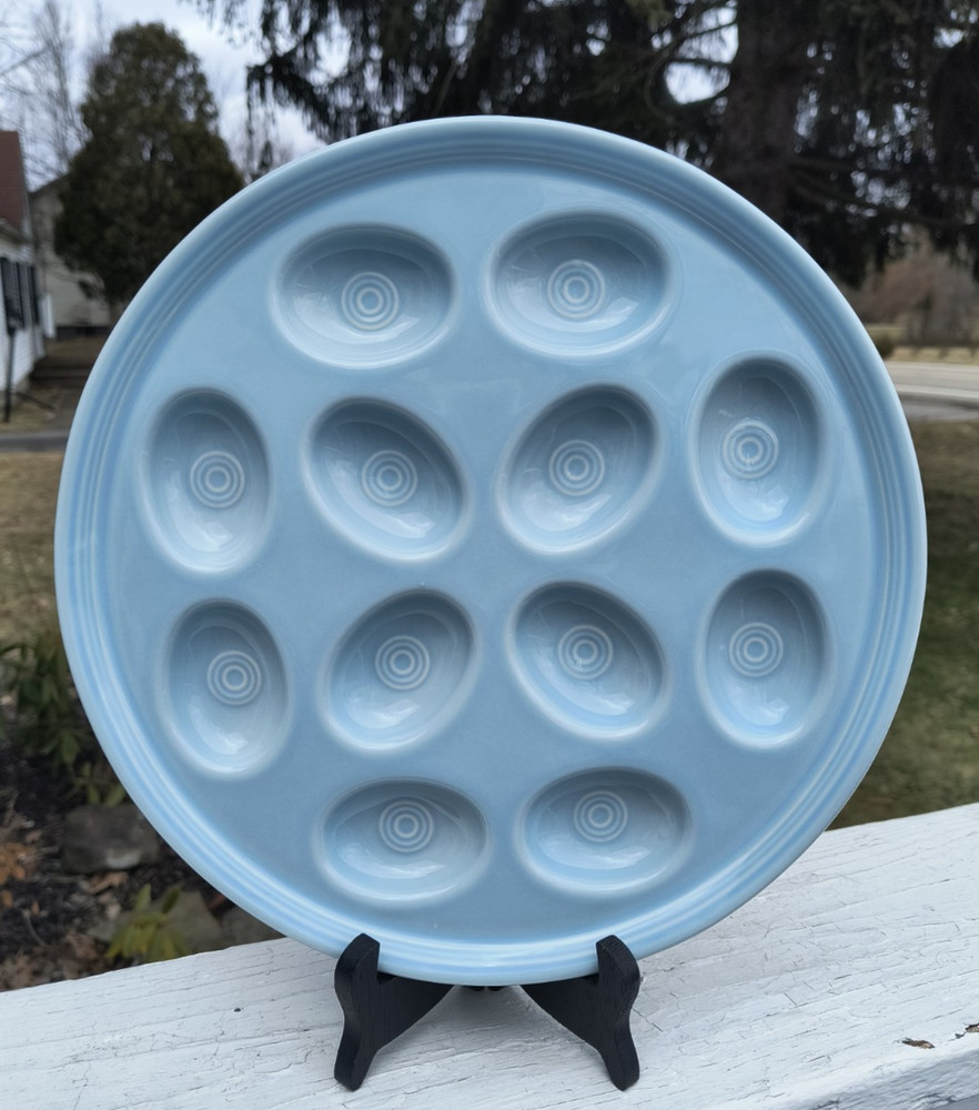 Fiesta Pastel Light Sky Blue Egg Tray Plate Platter NEW - Second