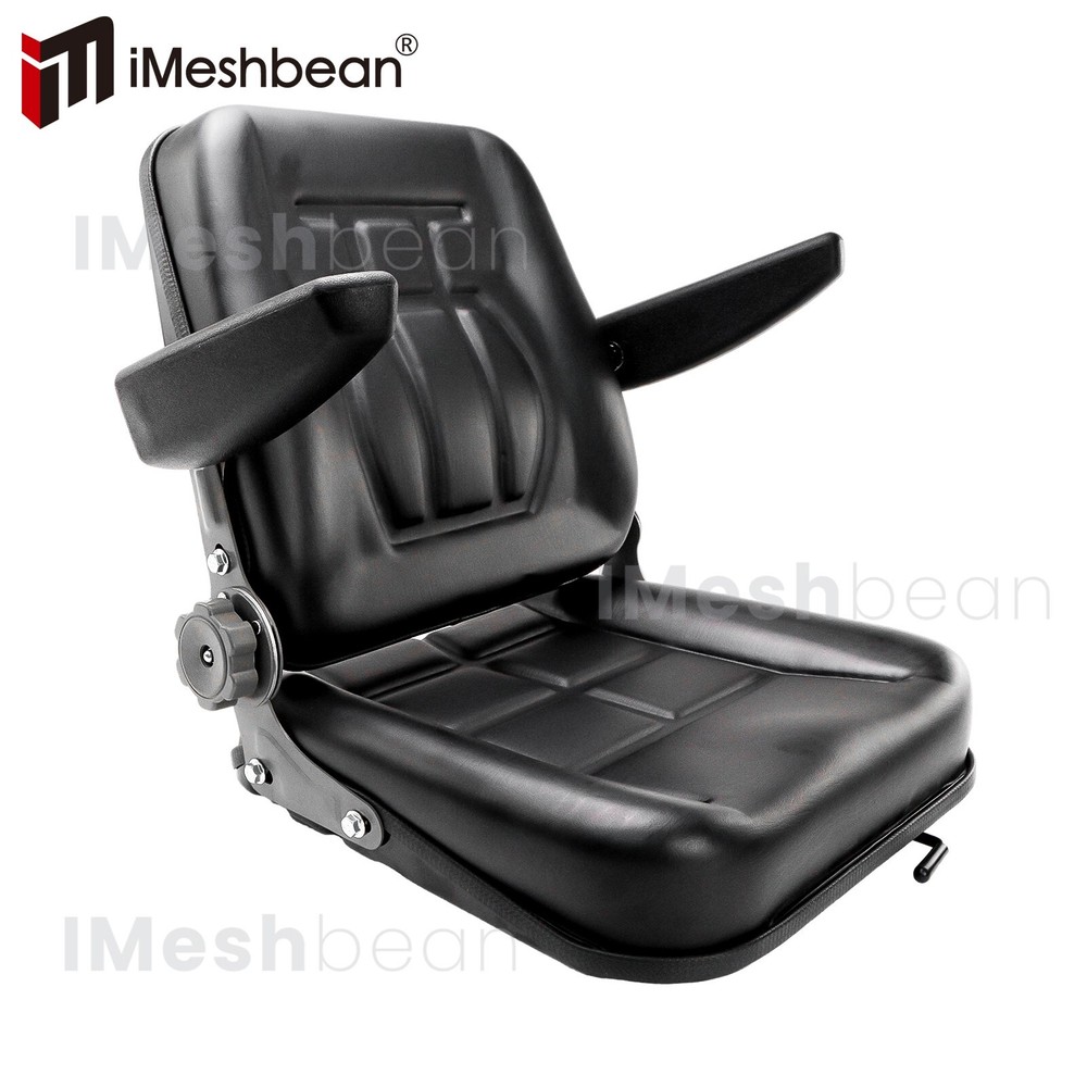 Universal Forklift Seat Tractor Seat Ergonomic Adjustable Backrest & Armrests US