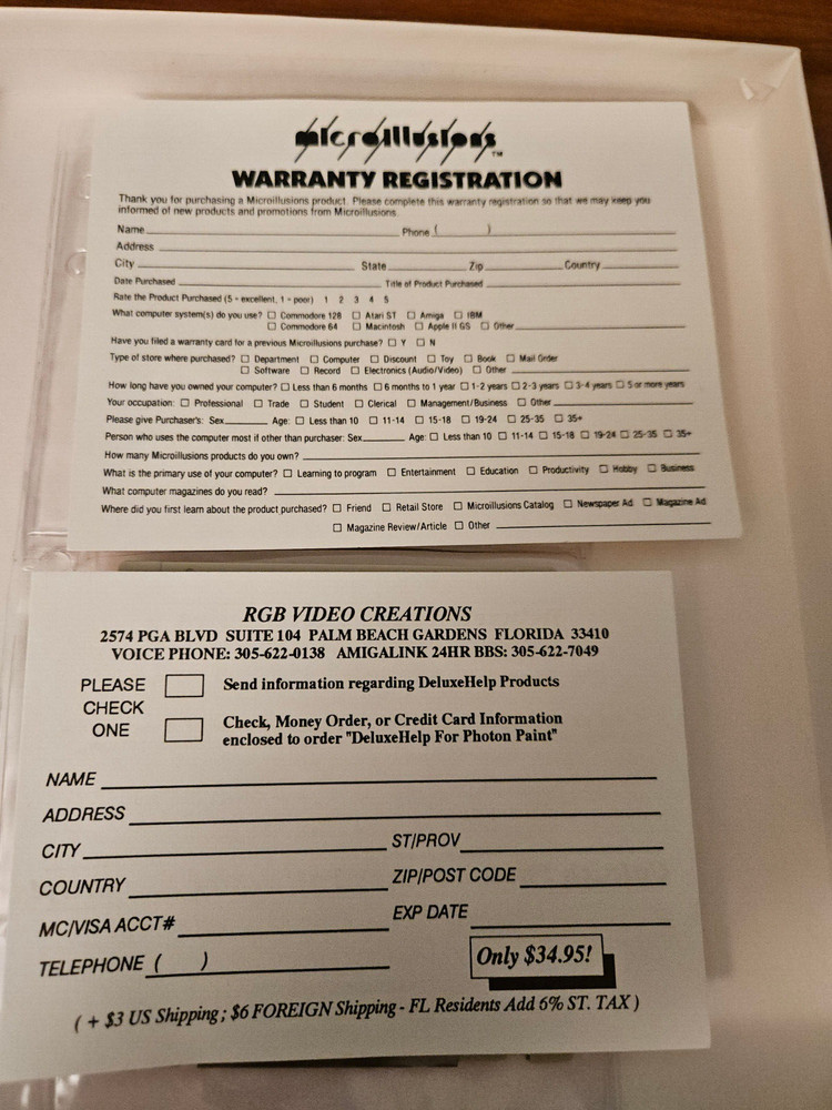 PHOTON PAINT by micro illusions for the Amiga Computer - 512K required.