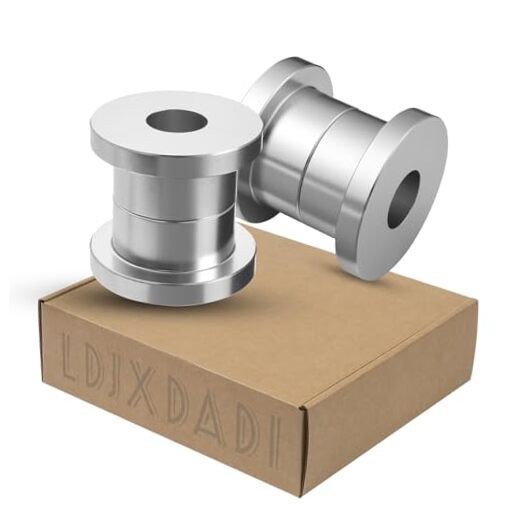 Solid Billet Handlebar Riser Bushings Compatible with Harley Softail Silver