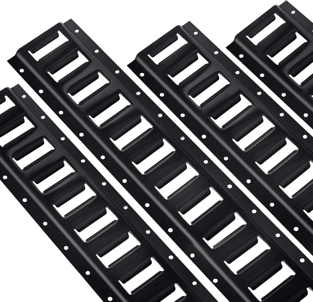 2' E Track Rail Tie-Down Kit-Heavy Duty 4 Pack Etrack Rails System-Power Coated