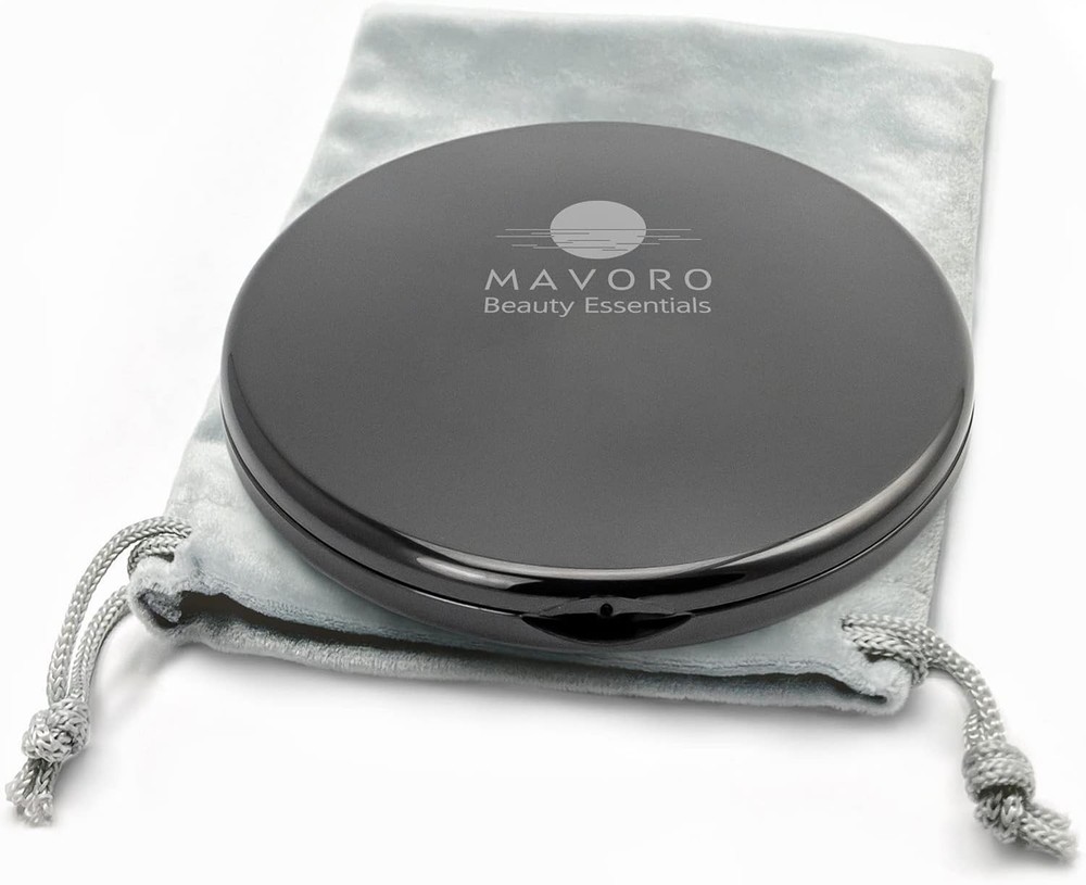 Magnifying Compact Mirror for Purses, 1X/10X Magnification – Double Sided Travel