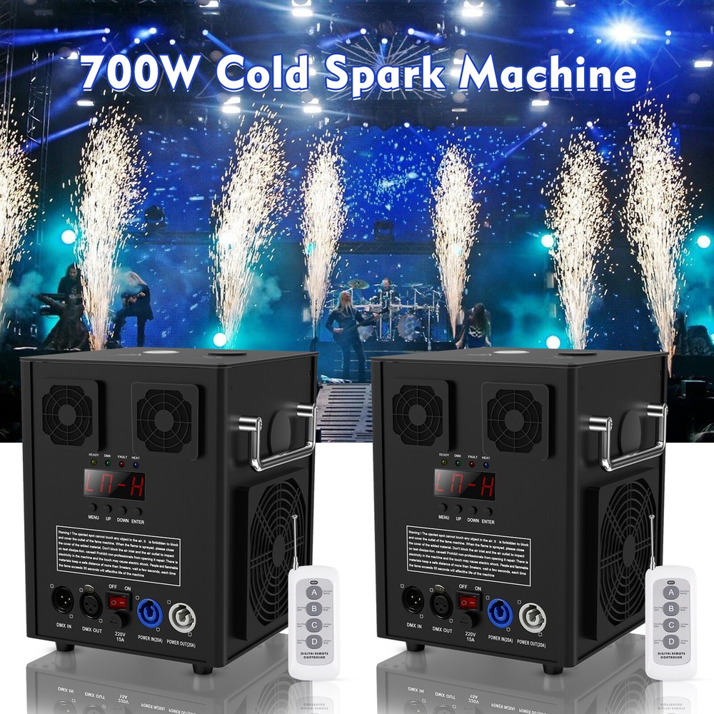 Large 700W Cold Spark Machine Firework Stage Effect DJ Event Party Wedding+Case