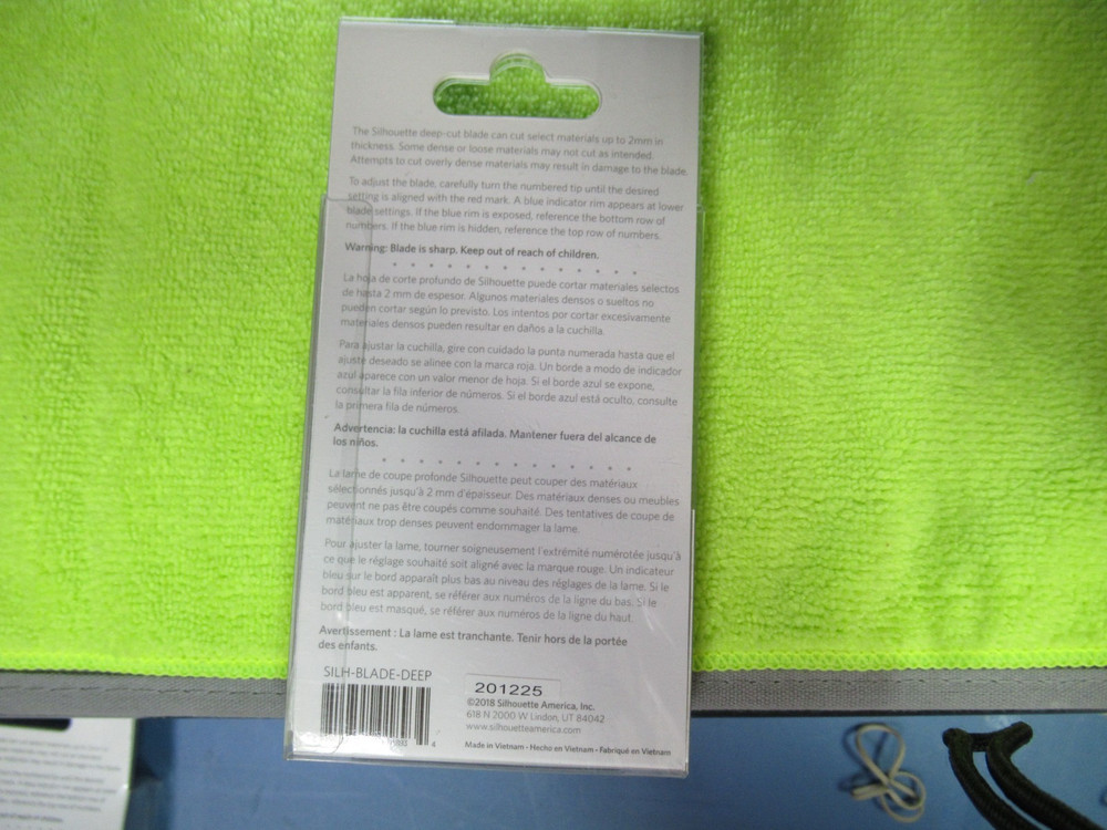 Silhouette Deep Cut Blade-, SILBLDD NEW