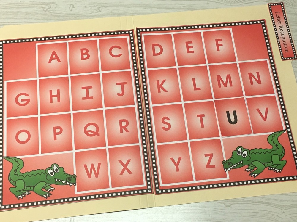 (4) Four Alphabet / Letter File Folder Set - Activity Set - READING