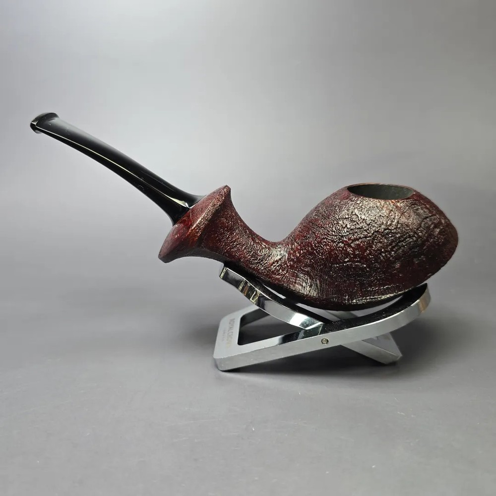 Madao Sandblasted Asymmetric Orca Handmade Briar Pipe, New