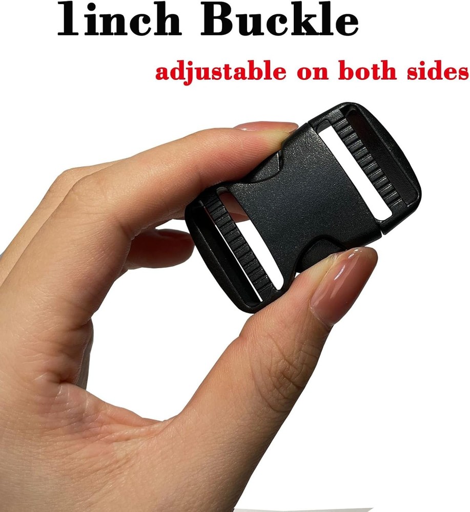 Plastic Buckle Clips for 1 Inch Straps 4 Pack 1" Quick Side Release Buckles