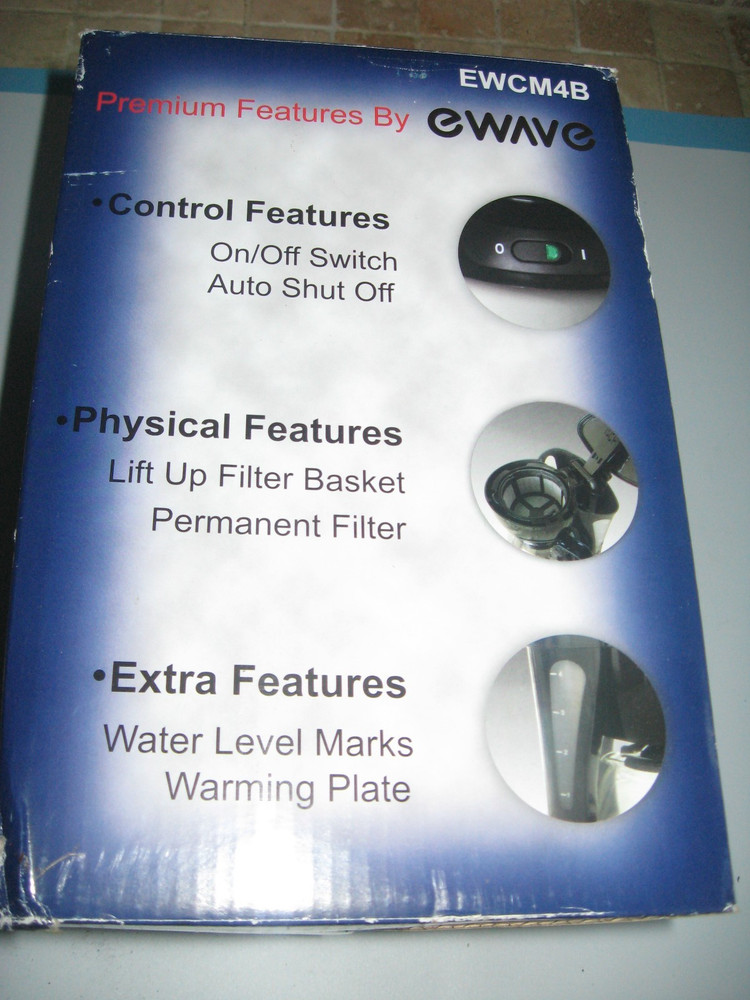 EWAVE Four-Cup Coffee Maker~Pause & Serve Feature~Auto Shut Off | NEW in Box