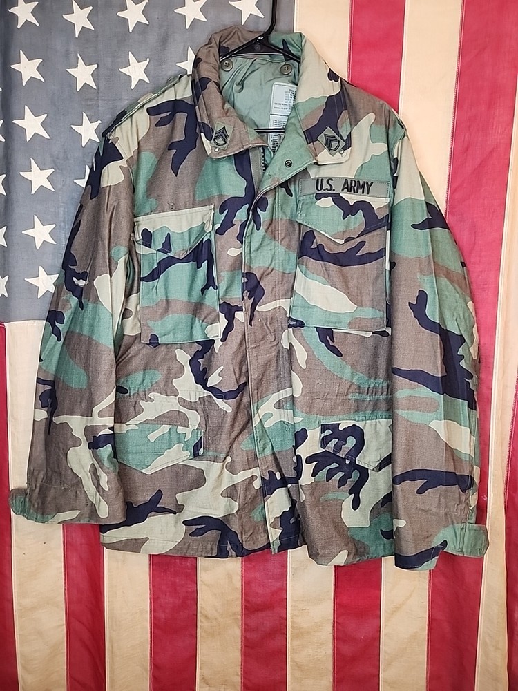 Medium Regular - US Army BDU Field Jacket Coat Cold Weather Camo 9874