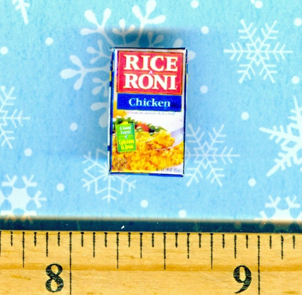 Dollhouse Miniature Size Rice Mix Box # RR