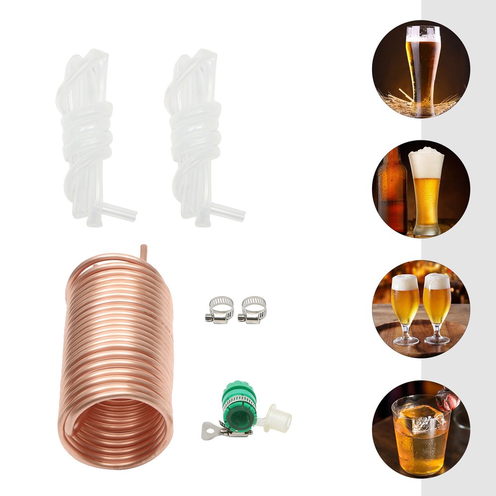 Copper Immersion Wort Chiller for Homebrew - Food-Grade & Efficient Cooling