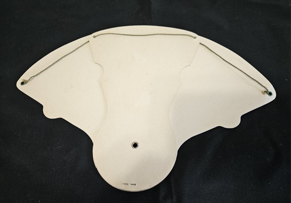 Vintage Trifold Paper Cardboard Hand Held Pull Out Fan