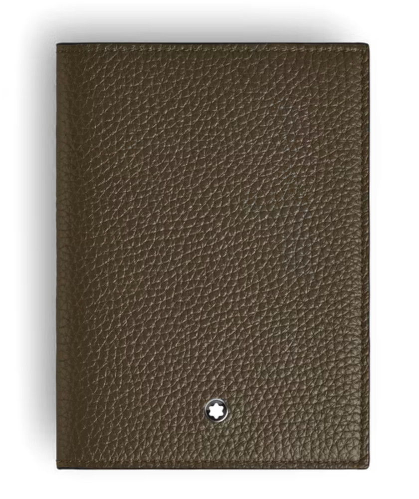 MONTBLANC SOFT GRAIN Passport holder - KHAKI LEATHER