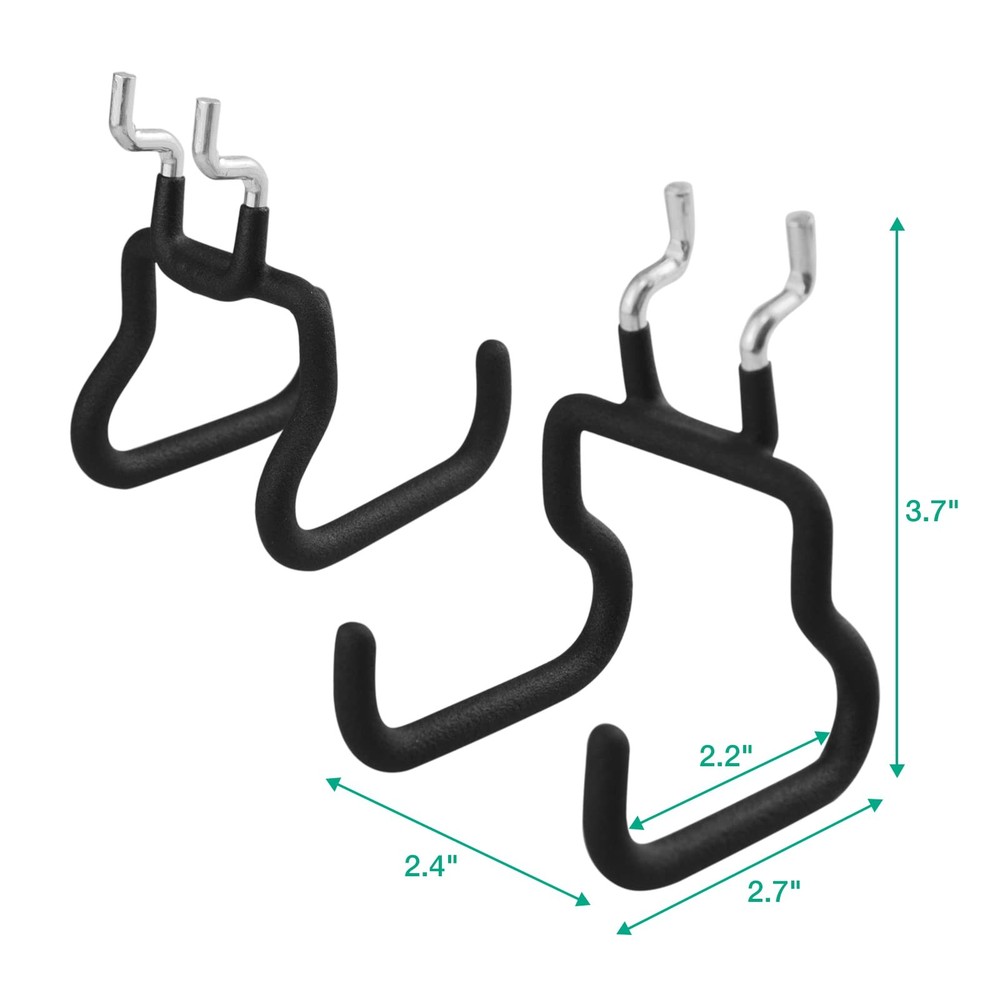 8-Pack Pegboard Hooks Peg Board Tool Utility Hooks & Hangers Fit 1/4" Pegboards
