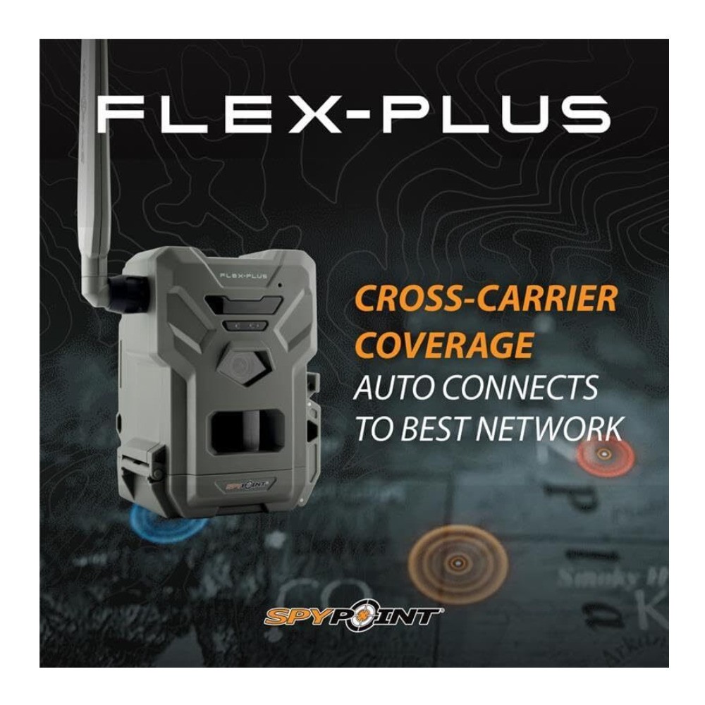 Spypoint Flex-Plus Cellular Trail Camera MicroSD Card Reader Bundle