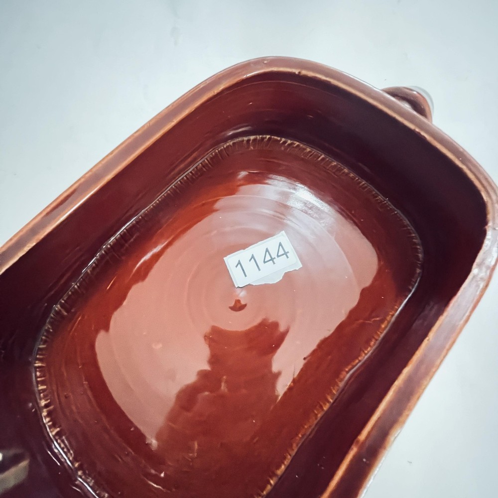 Handmade Rectangular Ceramic Baking Dish 10x7 Red Pottery Ovenware Rustic