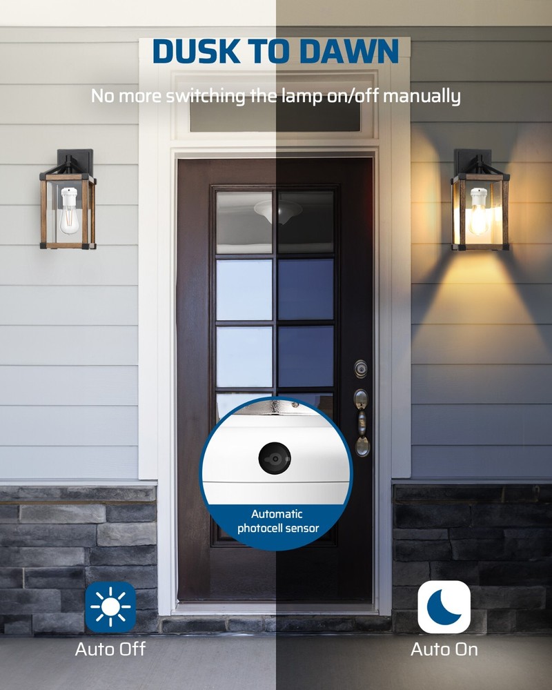 DEWENWILS 4 Pack Dusk to Dawn Light Socket Adapter, 360° Sensor Rotation, E26