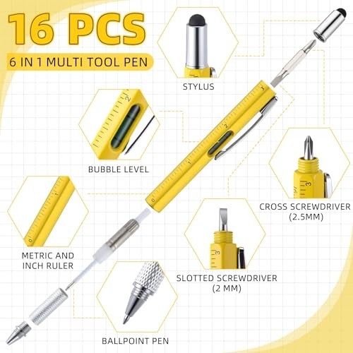 32 Pcs Multi-Function Pens Set - 6 in 1 Screwdriver Tool Gifts for Men, Dad, Hus