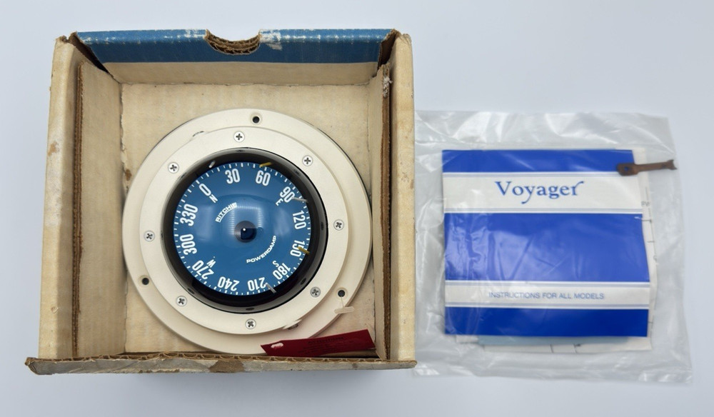 Boat Compass Racing Magnetic Compass Ritchie Navigation Ru-90 Voyager White