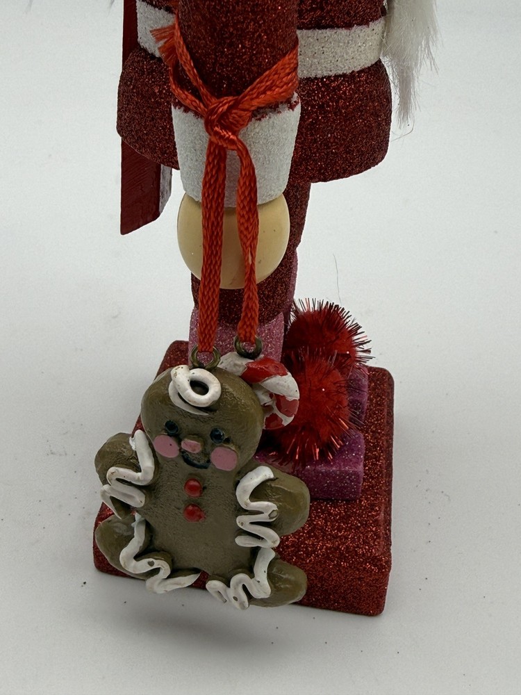 Kurt Adler 12" Red Glitter Gingerbread Nutcracker Cookie Hat